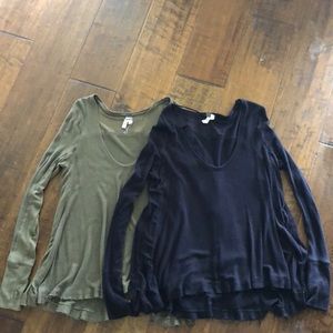 Two Free People long sleeved tops
